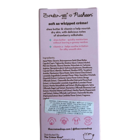 The Crème Shop, Pusheen Hand Crème Limited Edition Strawberry Milkshake - Picture 3 of 3